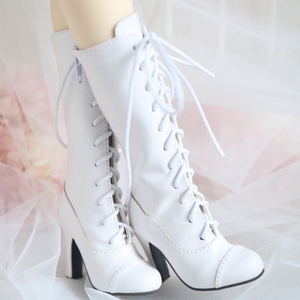 Bottes longues à talons hauts de 16 pouces personnalisables en usine, chaussures pour poupées BJD/DD, jouet éducatif, mini-jouets de dessin animé DIY, <span class=keywords><strong>cuir</strong></span> verni PU - Product Image 3