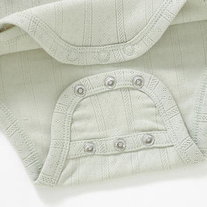 Mameluco de Verano Transpirable para Bebé con Diseño Pointelle Jacquard, Cierre Ajustable en la Entrepierna, Body sin Mangas para Recién Nacido - Product Image 4