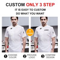 Vêtements de cuisine en polyester et coton avec poche sur le bras, uniforme de restaurant, uniforme de pizzeria, vêtements de travail pour la cuisine, veste de chef noire personnalisée