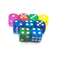 Ensemble de dés polyédriques carrés en acrylique translucide et coloré, respectueux de l'environnement, D6, pour les jeux de rôle, les jeux de société, les soirées en famille