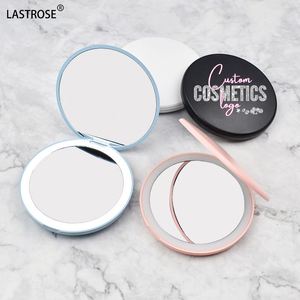 Usb Rechargeable Portable Travel Handheld Pocket Foldable 2 Side Led Light Cosmetic Smart Makeup <b>Mirror</b> - Product Image 1