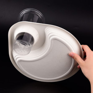 Bandeja de Papel Ecológica <span class=keywords><strong>para</strong></span> <span class=keywords><strong>Comidas</strong></span> Separadas, Doble Uso, Tipo Copa, de Bagazo de Caña de Azúcar <span class=keywords><strong>para</strong></span> <span class=keywords><strong>Banquetes</strong></span> y <span class=keywords><strong>Fiestas</strong></span> - Product Image 2