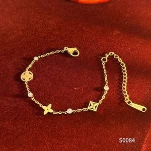 SL250 Venta caliente oro Real galvanizado pulsera de acero inoxidable encanto forma de corazón moda presbicia CD pulsera personalizada - Product Image 6