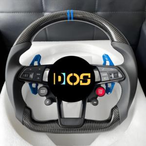 Volante de Cuero y Fibra de Carbono para <span class=keywords><strong>Volkswagen</strong></span> R-line Passat Golf Jetta Tiguan Polo Bora <span class=keywords><strong>Arteon</strong></span> 2010-2025, Venta Directa de Fábrica - Product Image 4