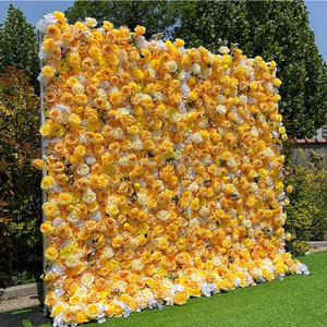 Pannello Murale Floreale MoKtong Giallo Brillante 5D con Margherite e Girasoli in Seta Effetto Reale per Feste di Compleanno per Bambini, Scenografie e Photo Booth - Product Image 2