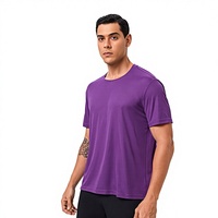 T-shirt de sport B-Mai, col rond, séchage rapide, respirant, ultra-léger, couleur unie, manches courtes, équipement de course à pied, unisexe