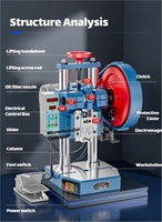 Prensa Punzonadora de Mesa con Servomotor de 1T de Ahorro Energético, Equipo de Estampado Eléctrico con Sistema de Lubricación Automática
