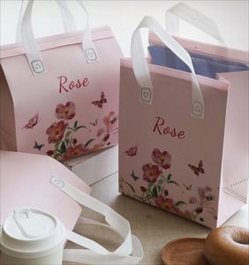 <b>Custom</b> Printed Recyclable Non-Woven Disposable Thermal Insulated Bag Aluminum Foil Lined MilkTea Coffee Cake Delivery Take Bags - Product Image 1