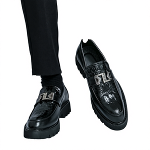 Nouvelles chaussures Oxford décontractées pour hommes 2025, à enfiler, en cuir verni blanc uni, pour mariages, jeunes, rendez-vous galants et garçons d'honneur - Product Image 4