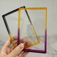 Plaque de protection arrière en TPU à paillettes dégradées pour cartes gradées, avec plaque transparente pour cartes BGS