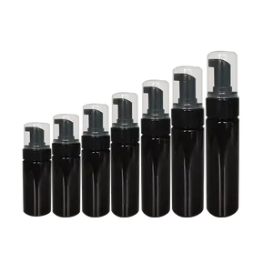 Wholesale 120 150 180 210 250 270 ml plastic foam pump bottle in black for hand soap dispenser and PET foam bottle