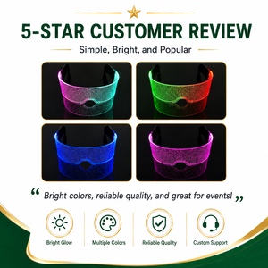 Nouveauté - Lunettes <span class=keywords><strong>LED</strong></span> à technologie clignotante changeant <span class=keywords><strong>de</strong></span> couleur pour les fêtes <span class=keywords><strong>de</strong></span> Noël, Halloween, avec des étoiles scintillantes - Product Image 5