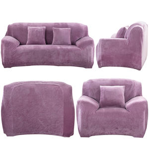 غطاء كنبة مخملي مطاطي حديث قابل للغسل على شكل حرف L لـ 3 مقاعد من السباندكس لغرفة المعيشة - Product Image 2