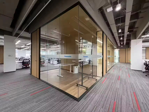 Semplice ufficio divisorio vetro trasparente partizioni in alluminio cornice di vetro parete di vetro sistema di separazione ufficio <span class=keywords><strong>Design</strong></span> moderno - Product Image 6