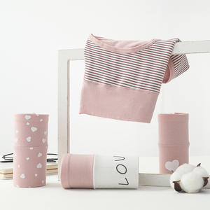 <span class=keywords><strong>Ropa</strong></span> <span class=keywords><strong>interior</strong></span> estampada de algodón de cintura alta para mujer, pantalones cortos triangulares sin rastro de talla grande para niñas <span class=keywords><strong>gorditas</strong></span>, pantalones cortos de punto - Product Image 3