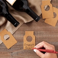 Étiquettes de bouteille de vin en papier kraft pour la collection de caves Étiquettes suspendues pour le champagne avec espace pour le nom de l'année Notes de dégustation imprimées