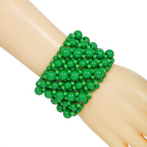 Kaimei, nouveauté, bijoux tendance, perles multicouches de couleur bonbon, <span class=keywords><strong>bracelet</strong></span> acrylique, <span class=keywords><strong>bracelet</strong></span> ethnique en perles, bracelets élastiques - Product Image 5