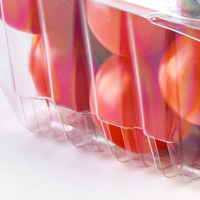 Conteneur en plastique transparent jetable de qualité alimentaire en PET pour légumes frais, boîte d'emballage pour figues et fruits