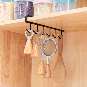 Organisateur de <span class=keywords><strong>cuisine</strong></span> suspendu, support pour tasses à café, porte-tasses sous l'armoire avec 6 crochets, porte-serviettes de salle de bain - Product Image 3