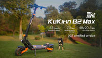 Scooter électrique pour adultes KUKIRIN G2 MAX, 48V 20.8Ah, autonomie 70 km, pneus tout-terrain, frein à disque, amortissement du guidon, trois roues