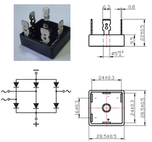 Mt3512 ba pha cầu chỉnh lưu cách ly điện áp 2500V Trọng lượng 21g - Product Image 6