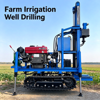 Foreuse hydraulique sur chenilles pour puits d'eau, machine de forage portable pour puits en montagne et sur terres agricoles
