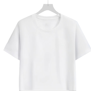 T-shirt Homme Personnalisé OEM en Soie de Lait Solide 180g, Blanc, Manches Courtes, Coupe Ample, Décontracté, Respirant, Écologique, Non Transparent - Product Image 1