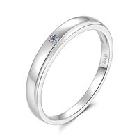 Bague en moissanite 2 carats, argent sterling 925, bague solitaire classique à six griffes