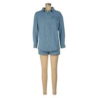 Nouveautés 2025 Streetwear – Ensemble Veste Manches Longues et Short en Jean pour Femme, Tenue Deux Pièces