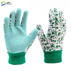 Magazzino edile giardinaggio paesaggistica agricola fai <span class=keywords><strong>da</strong></span> te progetto di cotone verde tela Pvc puntini di sicurezza guanti <span class=keywords><strong>da</strong></span> lavoro - Product Image 4