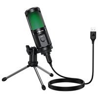 Microphone de jeu MAONO RGB, microphone de bureau, microphone de podcast, microfono pour jeux PS5, enregistrement, microphone à condensateur USB, microphones de jeu pour PC