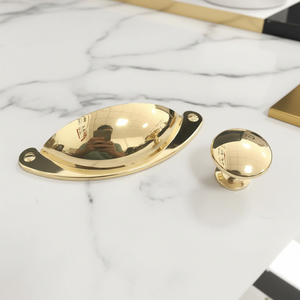 Matched <strong>Shell</strong> Cup <strong>Pull</strong> <strong>Handle</strong> and Round <strong>Knob</strong> Modern Design for Furniture Cabinet and <strong>Kitchen</strong> Cupboard <strong>Pull</strong> - Product Image 3