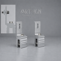 Support de montage solaire pour toit en aluminium anodisé 6005-T5, pince de fixation pour toit à joint debout avec pieds en L pour toit métallique |   Art Sign