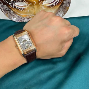 Reloj Mecánico de Lujo Clásico con Fase Lunar de la Serie <span class=keywords><strong>Big</strong></span> Dipper, Reversible, con Cierre Plegable, Oro Rosa de 18K - Product Image 3