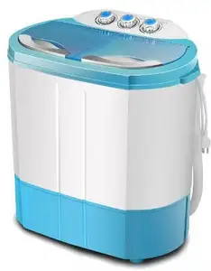 Lavadora de plástico de doble cilindro semiautomática de 4 kg con secadora, Mini lavadora doméstica para bebés y niños