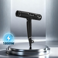 Sèche-cheveux professionnel pliable 1800W haute puissance, faible bruit, séchage rapide, ionique, protection à température constante, BLDC