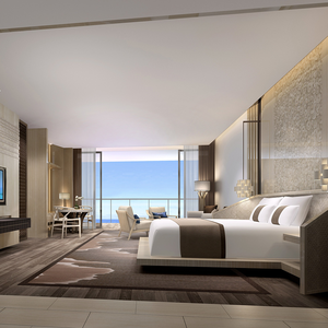 Meubles de chambre d'hôtel personnalisés, design 5 étoiles, ensemble de lit en bois haut de gamme, taille king et queen, meubles d'hôtel, ensembles de chambre à coucher - Product Image 2