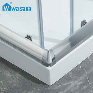 Porte de <span class=keywords><strong>douche</strong></span> carrée en alliage d'aluminium de haute qualité salle de bain salle de <span class=keywords><strong>douche</strong></span> coulissante en verre trempé - Product Image 3