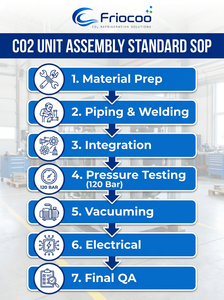 Unité de condensation CO2 <span class=keywords><strong>R744</strong></span> de type U à haute efficacité pour température ambiante élevée 50°C, refroidissement par spirales parallèles fiable pour congélateur industriel - Product Image 6