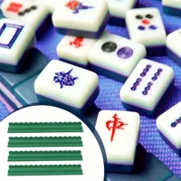 Supports de Mahjong Modernes de Luxe Verts en Bois Massif de 20'' avec Poussoirs Magnétiques pour Jeu de Société Familial à Domicile ou au Jardin, Porte-Pièces de Mahjong