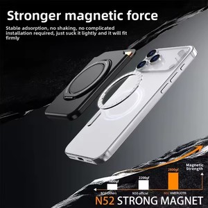 Supporto Magnetico Girevole a 360° per Telefono con Porta Carte per <span class=keywords><strong>iPhone</strong></span> 18 <span class=keywords><strong>Pro</strong></span> <span class=keywords><strong>Max</strong></span> 17 <span class=keywords><strong>Pro</strong></span> 16 15 14 <span class=keywords><strong>13</strong></span>, Antiurto, Sottile, Portatile - Product Image 2