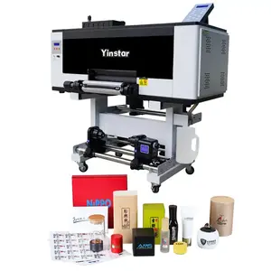 Impressora UV dtf cmykw Vanish com 3 cabeças, tamanho A3, placa acrílica para impressão i3200/i1600, placa KT de PVC, placa de mármore
