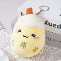 Peluche en forme de tasse de thé au lait de 12 cm, jouet en peluche, jouet Boba, porte-clés, cadeau pour enfants, peluche mignonne, vente en gros de poupées