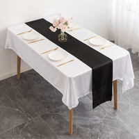 Nappe de table en satin en gros 12x108 pouces, nappe en soie lisse et brillante pour mariage, événement, banquet, fête, décoration d'hôtel