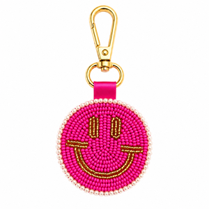 Sstringz Handmade Beaded Smiley Face Keychain Colorful Cute Bag Charm Custom Gift Accessory for Keys Backpacks and Handbags - Product Image 4