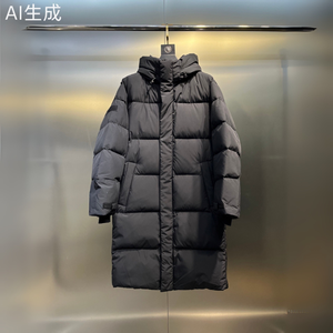 SUHE Unisex 80% White Duck <b>Down</b> Single Button Varsity Hooded Puffer Jacket Winter Coat Outerwear XS-XXL - Product Image 2