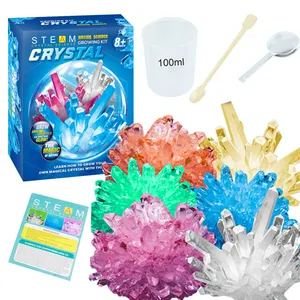 Amazoned Exclusivo DIY National Geographic Mega Cristal Crescente Laboratório Ciência Kit STEM Educacional Plastic Experimentos Aprendizagem
