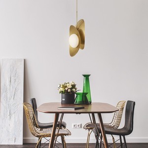 HFshanks Nordic Style Chandelier Gold Glass LED Pendant <b>Light</b> For Living Room Dining Room Home Decor - Product Image 4