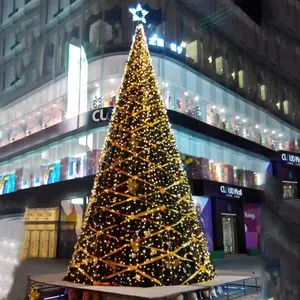 2021 Fandiluo تصميم جديد مخصص فريد عملاق LED مضاءة شجرة عيد الميلاد ديكورات عيد الميلاد خارج المنزل