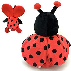 Peluches de mariquita para niños, animales de peluche, mariquita, escarabajo, suave, con alas rojas y lazo negro - Product Image 4